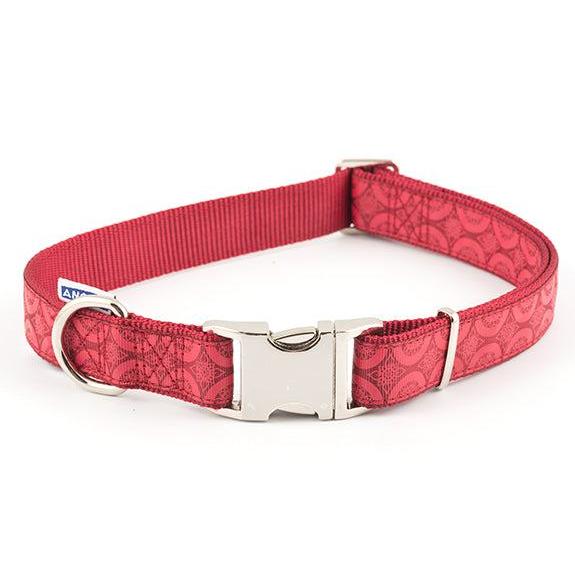 Ancol Indulgence Red Adjustable Dog Collar 45-70cm-Whitley Bay Pet Supplies