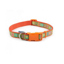 Ancol Orange Squares Adjustable Bright Nylon Dog Collar-Whitley Bay Pet Supplies