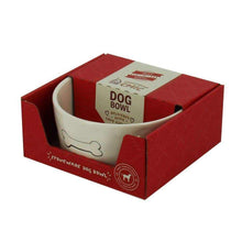 Bone Design Stoneware Dog Bowl 15cm Dishwasher Safe-Whitley Bay Pet Supplies
