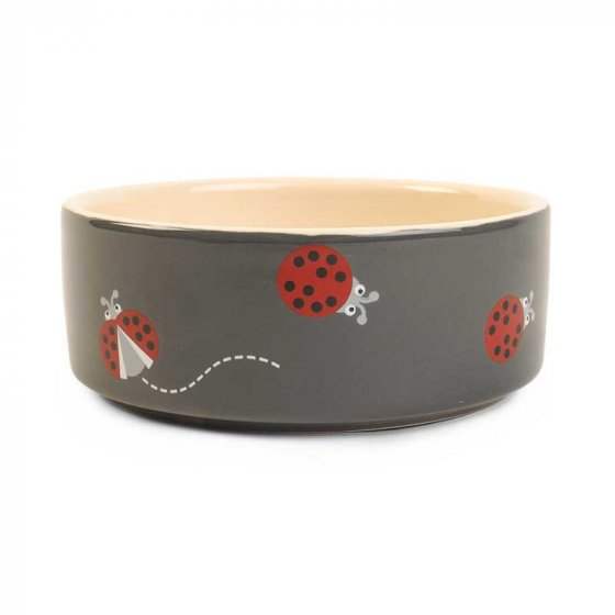 Zoon Ladybird Ceramic Dog Bowl Dishwasher Safe 2 Sizes-Whitley Bay Pet Supplies